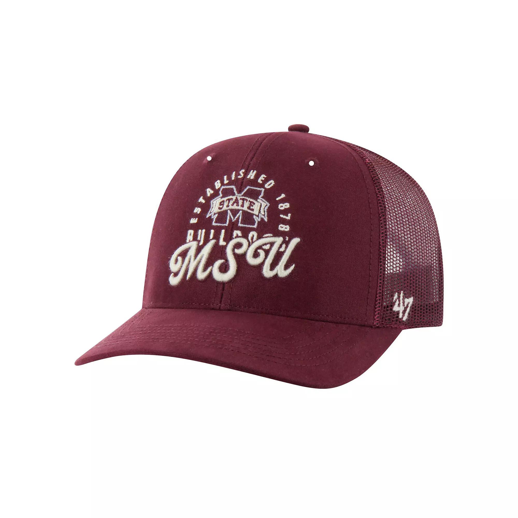 Men's '47 Maroon Mississippi State Bulldogs Pitstop Trucker Adjustable Hat, Mst Red Product Image
