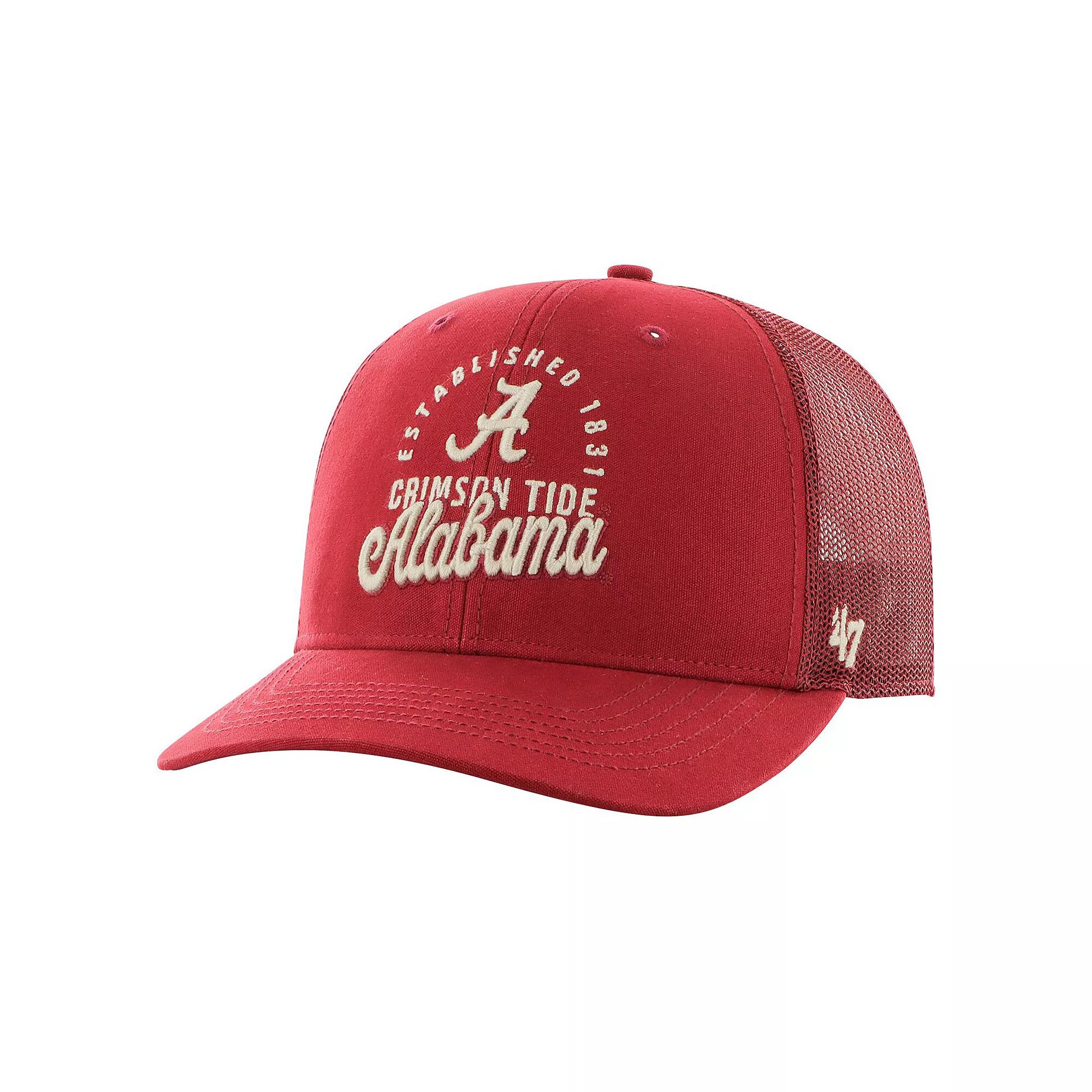 Men's '47 Crimson Alabama Crimson Tide Pitstop Trucker Adjustable Hat, Red Product Image