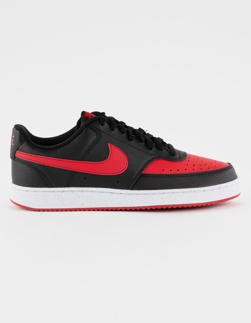 NIKE Court Vision Low Next Nature Mens Shoes - BLK/RED Product Image