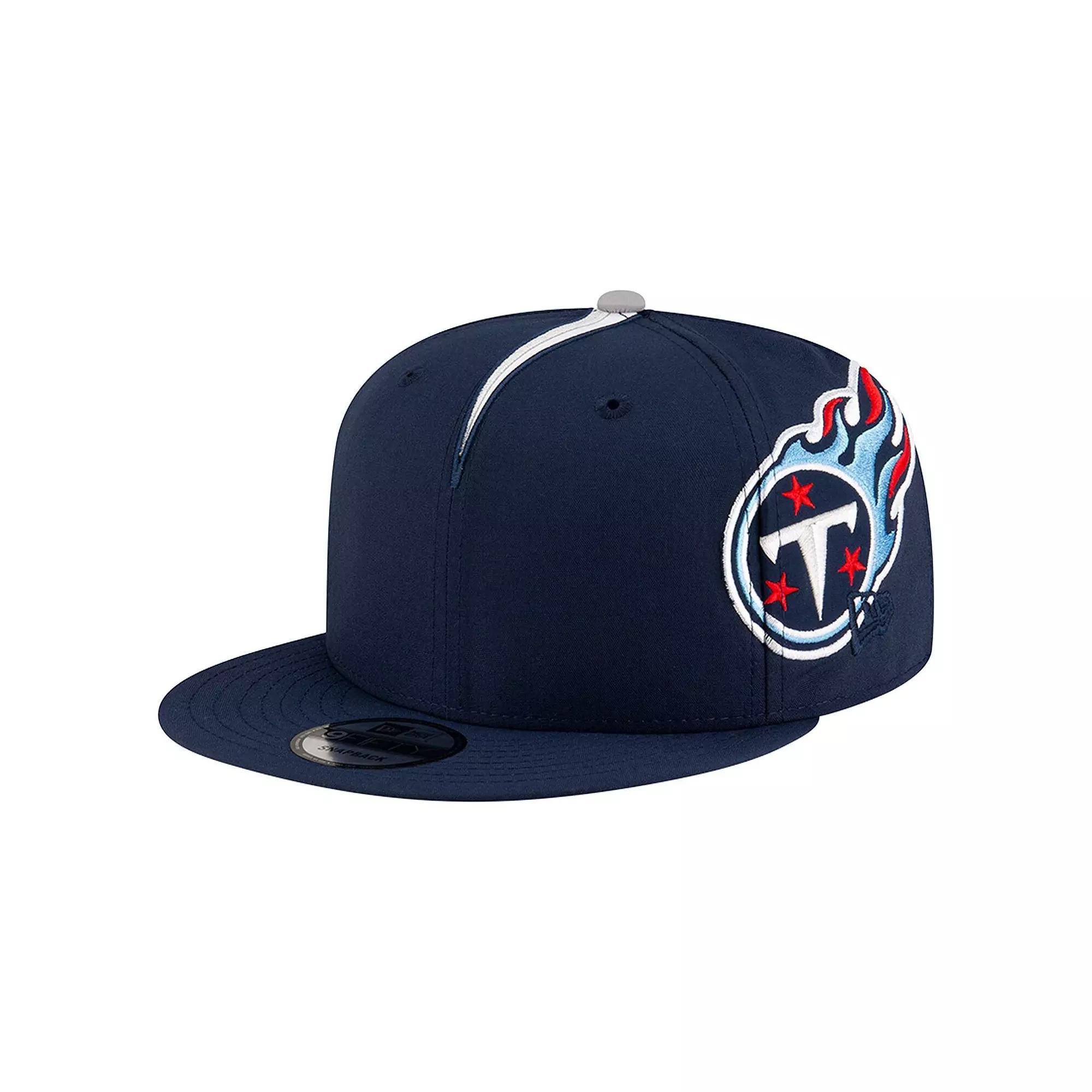 Men's New Era Navy Tennessee Titans Helmet 9FIFTY Snapback Hat, Blue Product Image