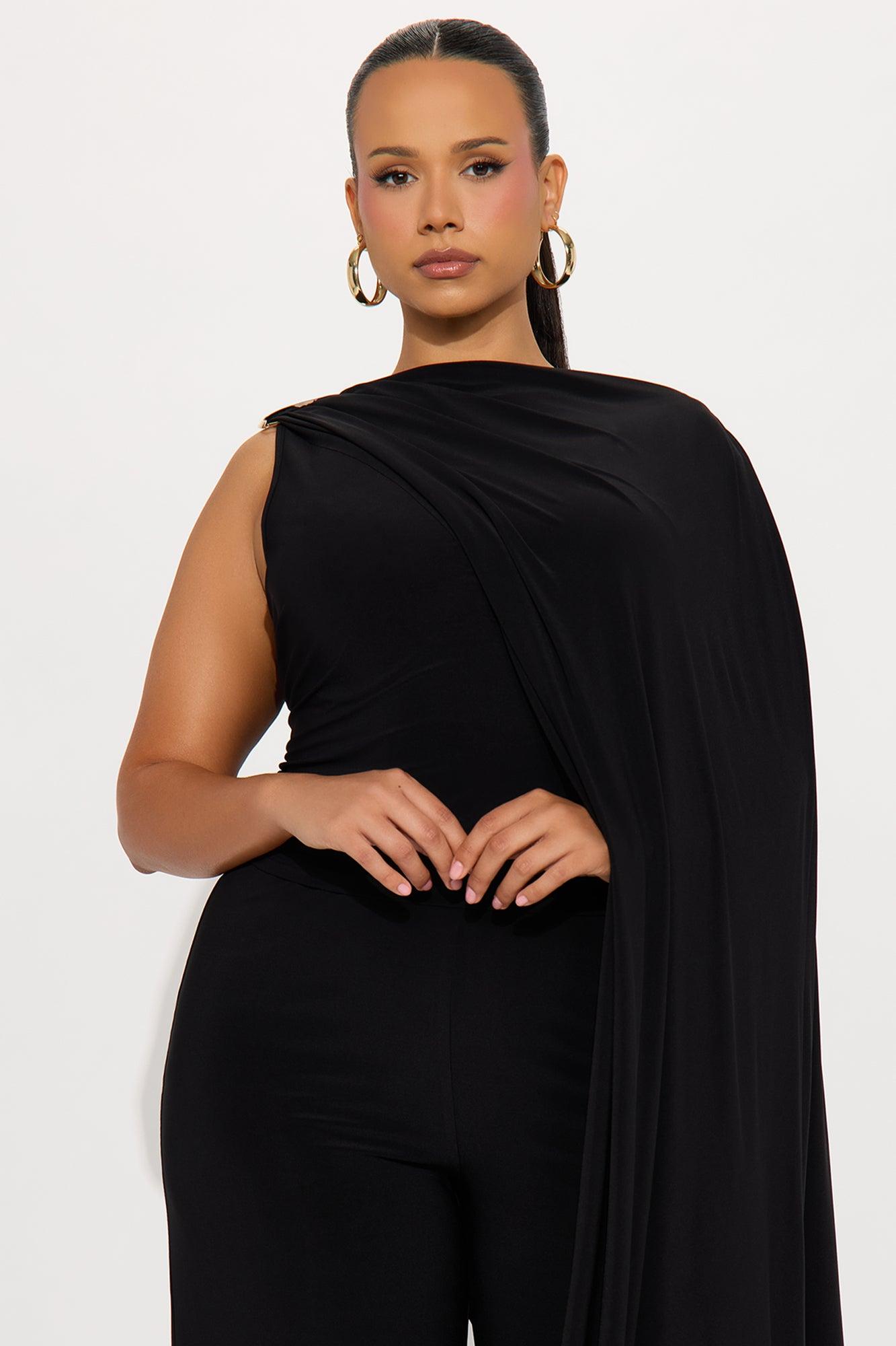 Felicity Draped Pant Set - Black Female Product Image