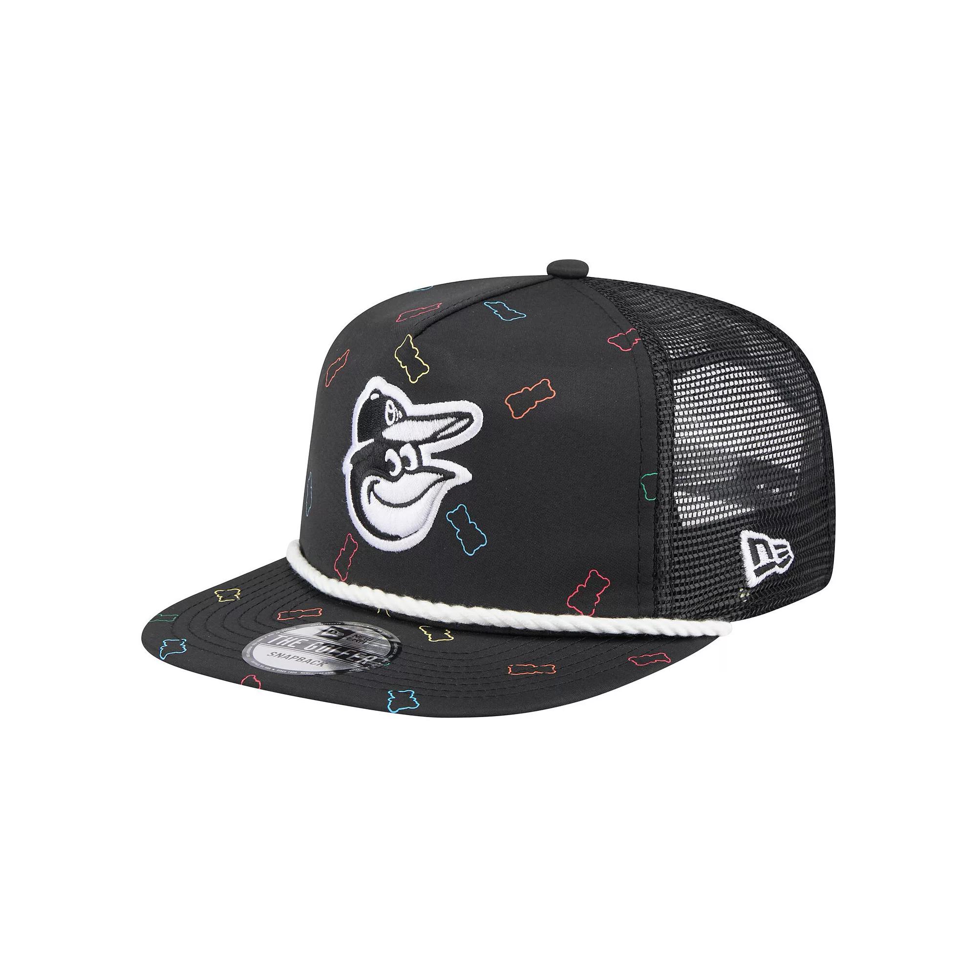 Men's New Era  Black Baltimore Orioles Gummy Golfer Trucker Adjustable Hat Product Image