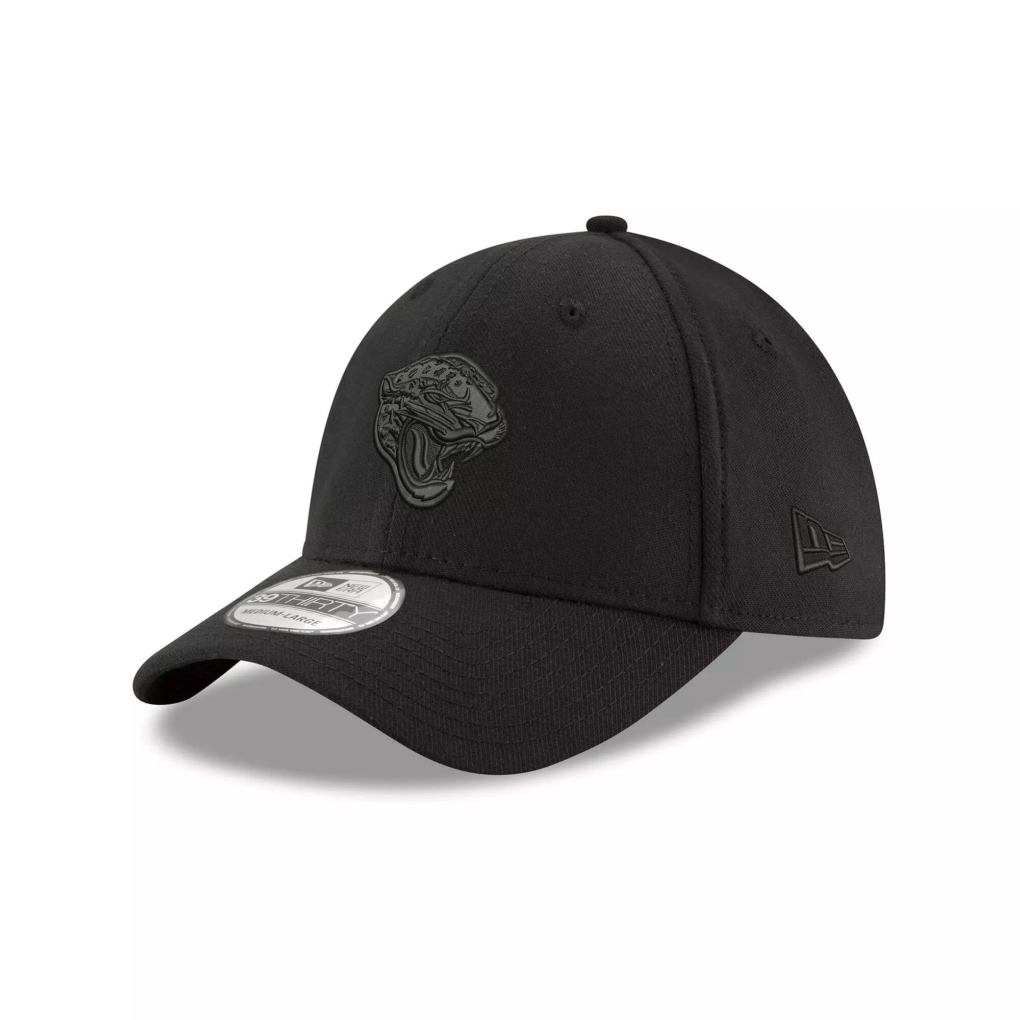 Men's New Era Black Jacksonville Jaguars Logo 39THIRTY Flex Hat,  Product Image