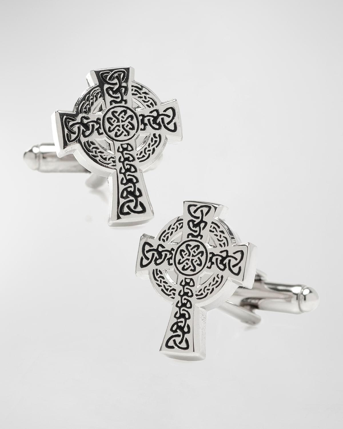 Men's Cuff Links, Inc. Celtic Cross Cufflinks, Silver Product Image