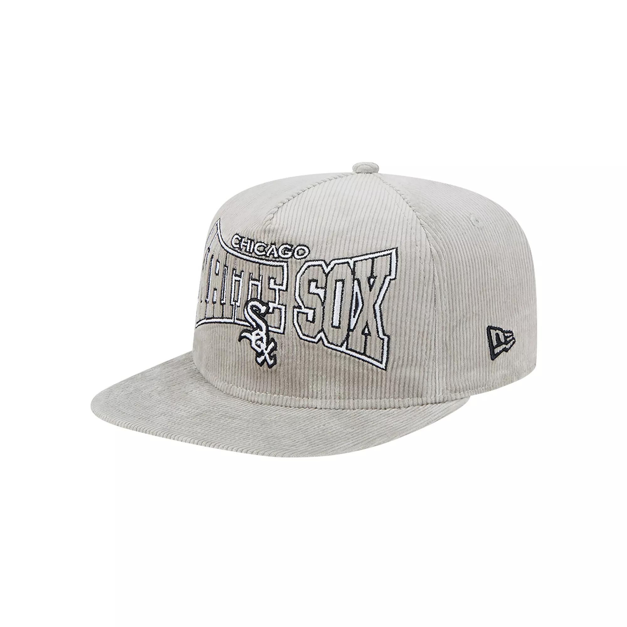 Men's New Era Gray Chicago White Sox Corduroy Golfer Snapback Hat, Grey Product Image