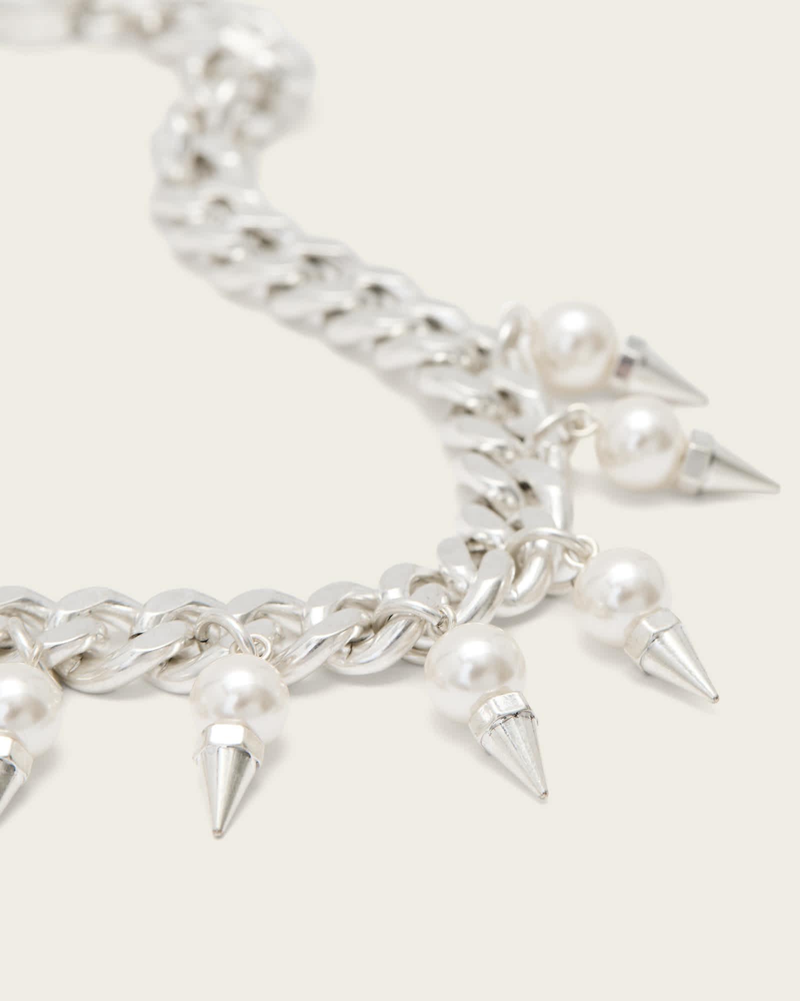 Hex Hoop Earring WARM SILVER | ALLSAINTS US Product Image