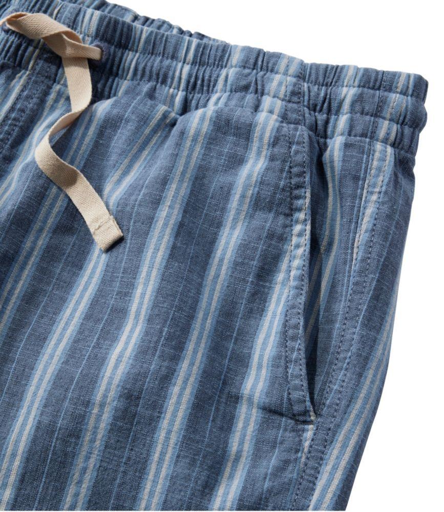 Women's Lakewashed Pull-On Chinos, Mid-Rise Wide-Leg Crop Stripe Product Image