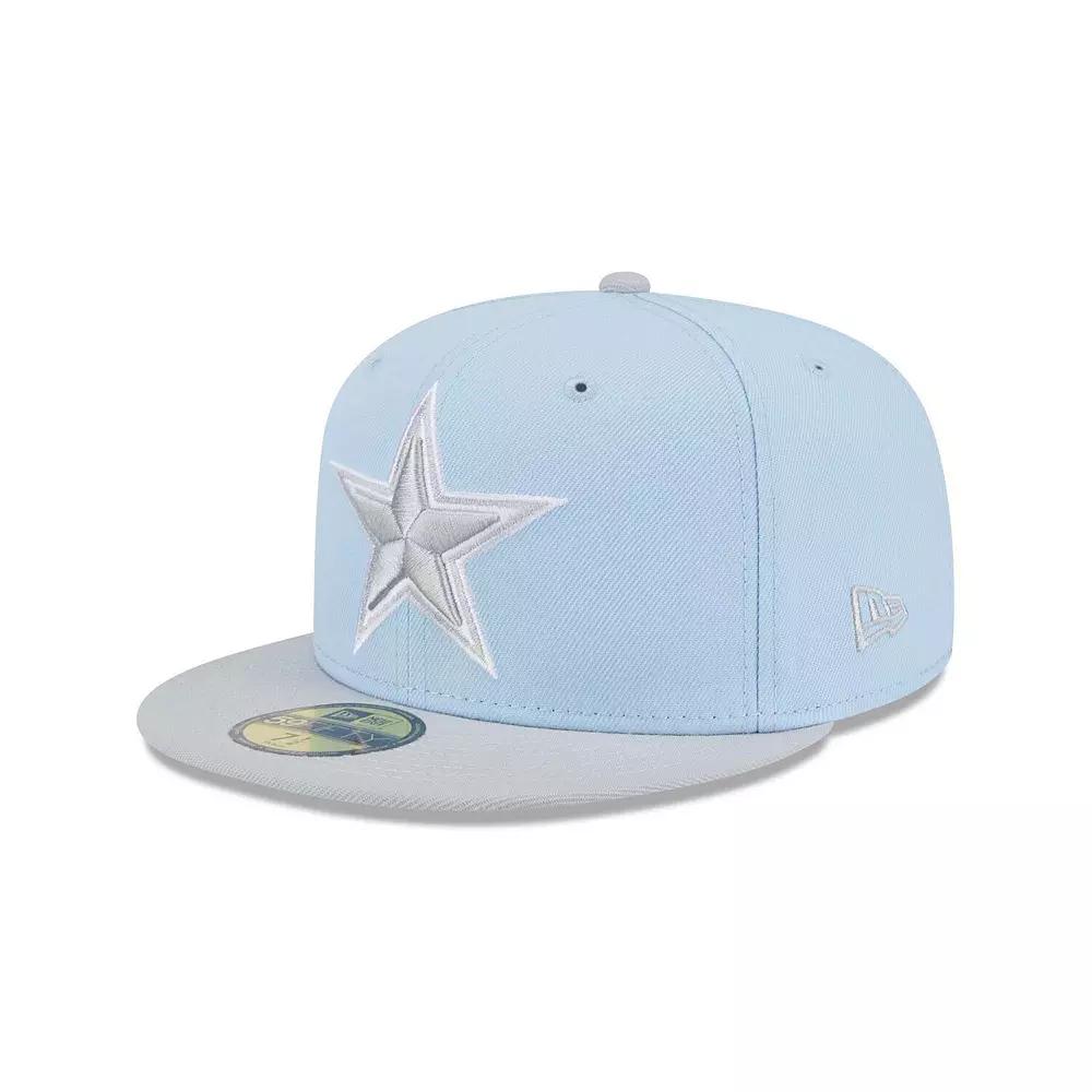 Men's New Era Light Blue/Gray Dallas Cowboys Color Pack Two-Tone 59FIFTY Fitted Hat, Size: 7 1/2 Product Image