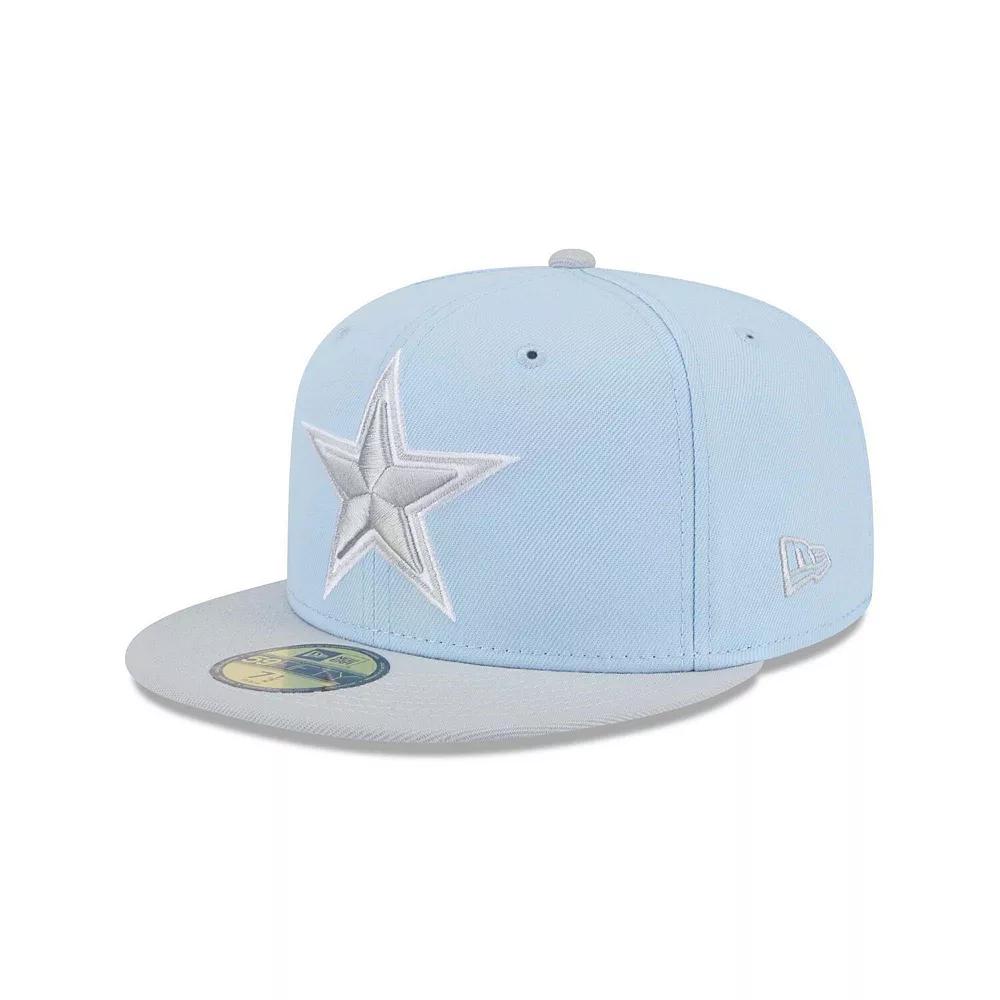 Men's New Era Light Blue/Gray Dallas Cowboys Color Pack Two-Tone 59FIFTY Fitted Hat, Size: 7 1/2 Product Image