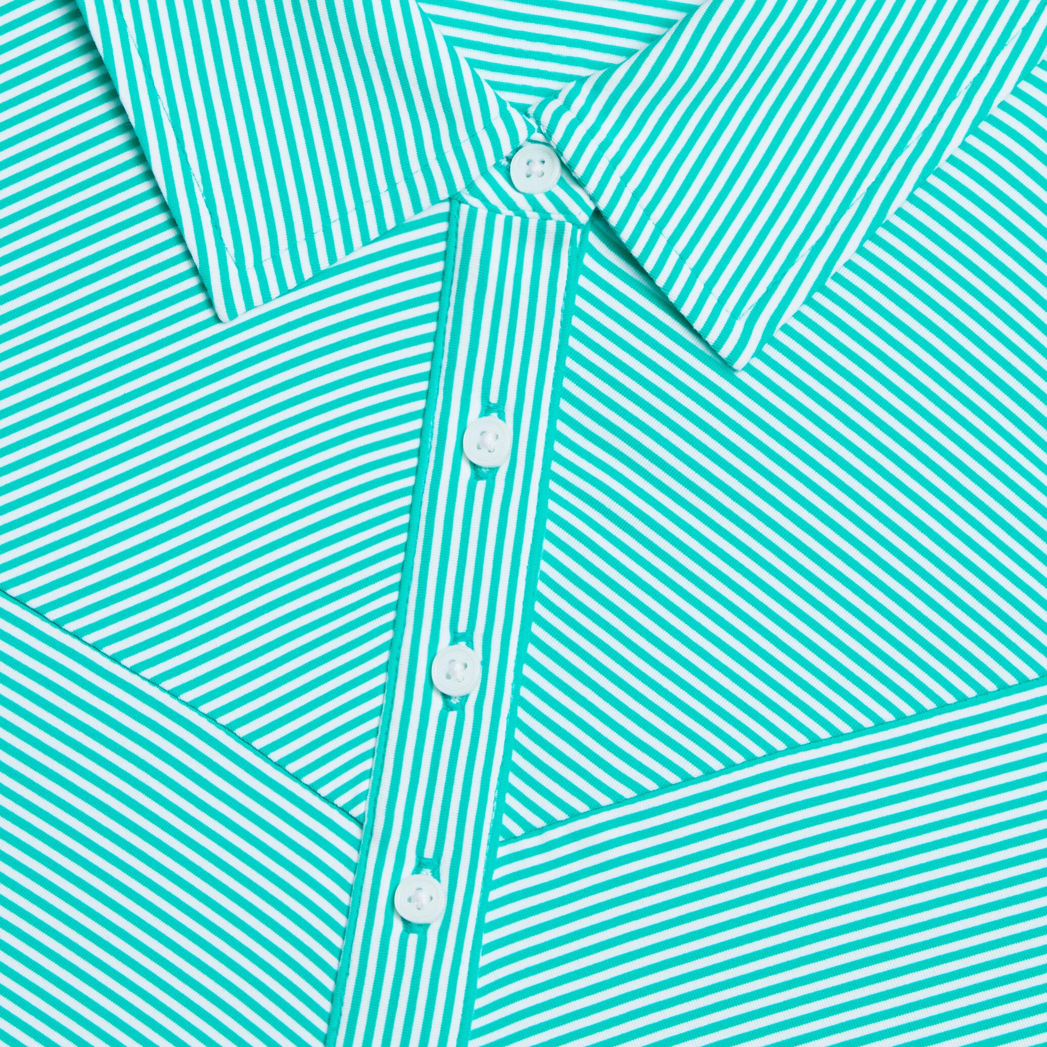 FINE TECH ENGINEERED STRIPE SLEEVELESS POLO Product Image