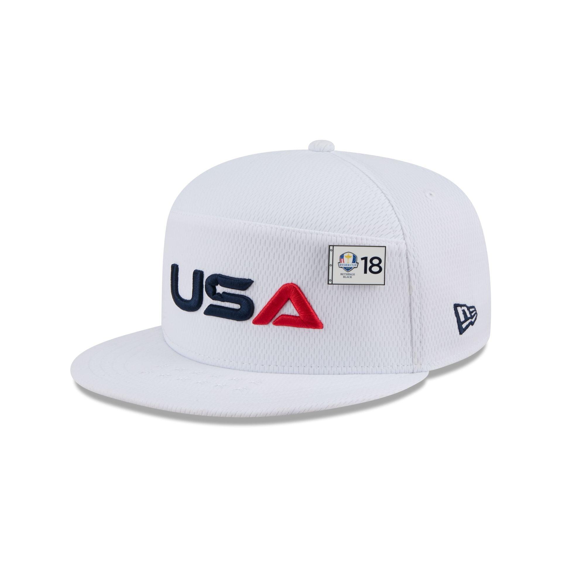 2025 Ryder Cup Team USA White Split Panel 9FIFTY Snapback Hat Male Product Image