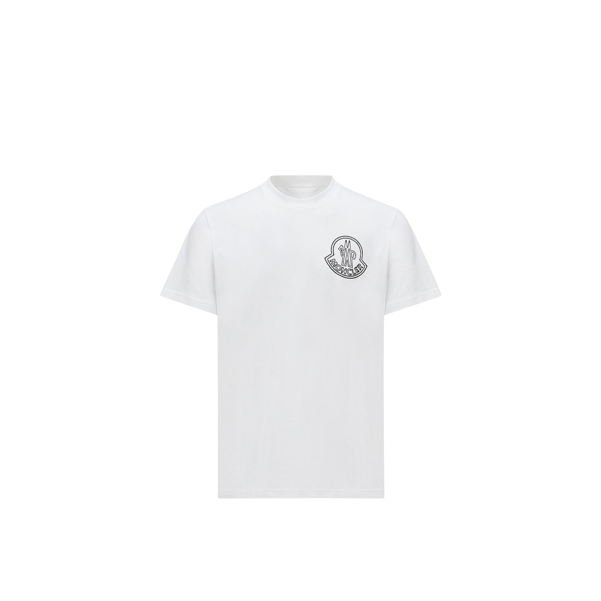 MONCLER Mens White Brand-patch Short-sleeve Pack Of Three Cotton-jersey T-shirt Product Image