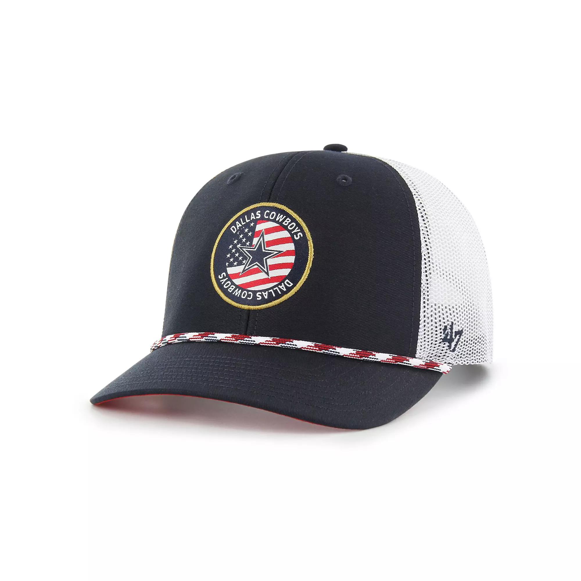 Men's '47  Navy/White Dallas Cowboys Union Patch Trucker Adjustable Hat, Blue Product Image