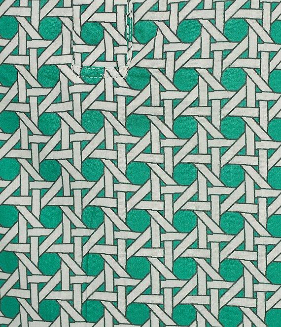 Jude Connally Cricket Petite Rattan Print Stand Collar Long Sleeve Top Product Image