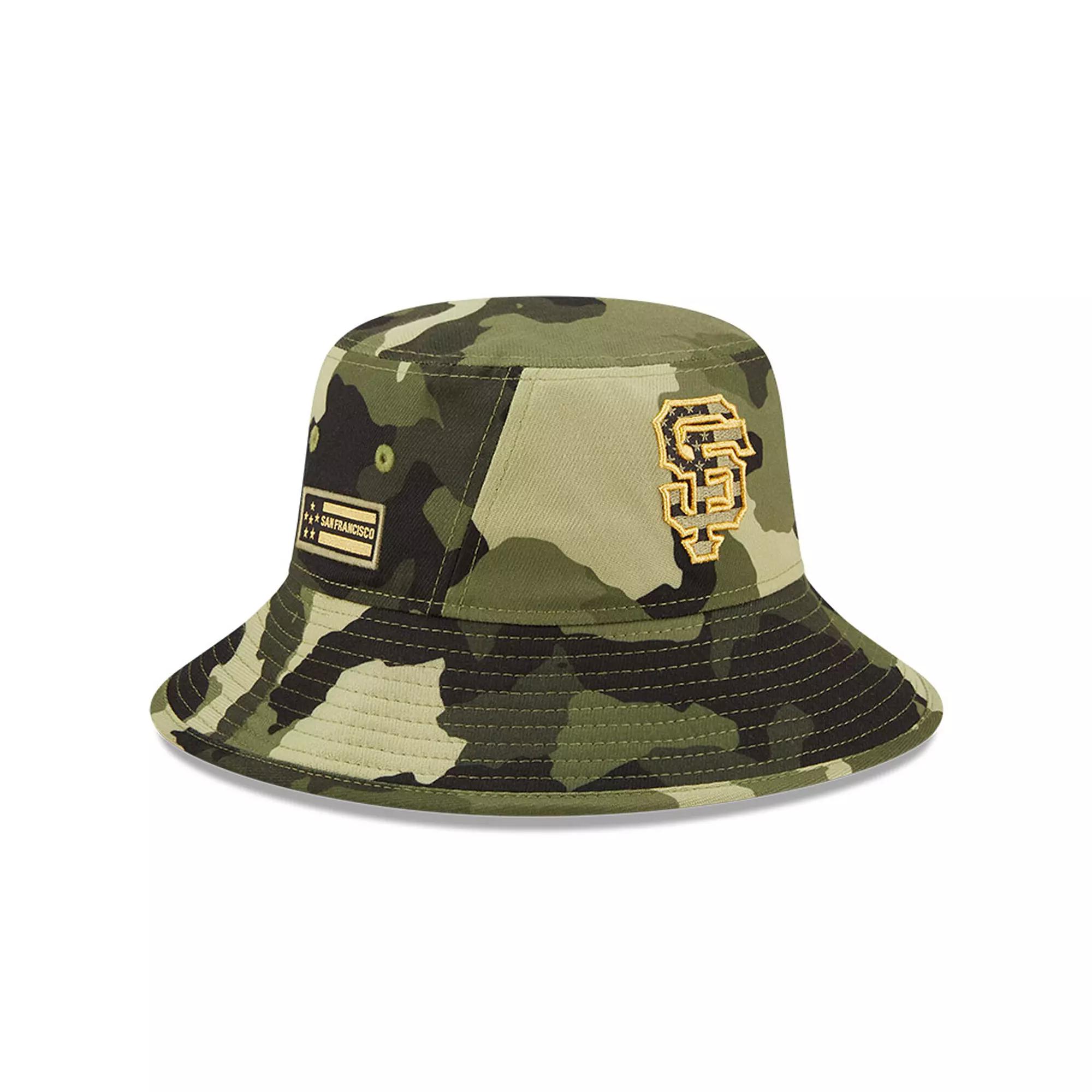 Men's New Era Camo San Francisco Giants 2022 Armed Forces Day Bucket Hat, Green Product Image
