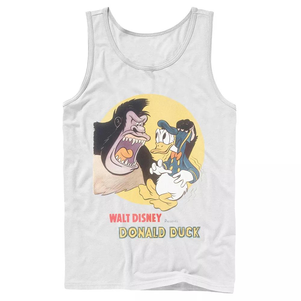 Disney's Mickey & Friends Donald Duck & The Gorilla Men's Tank Top, Size: Large, White Product Image
