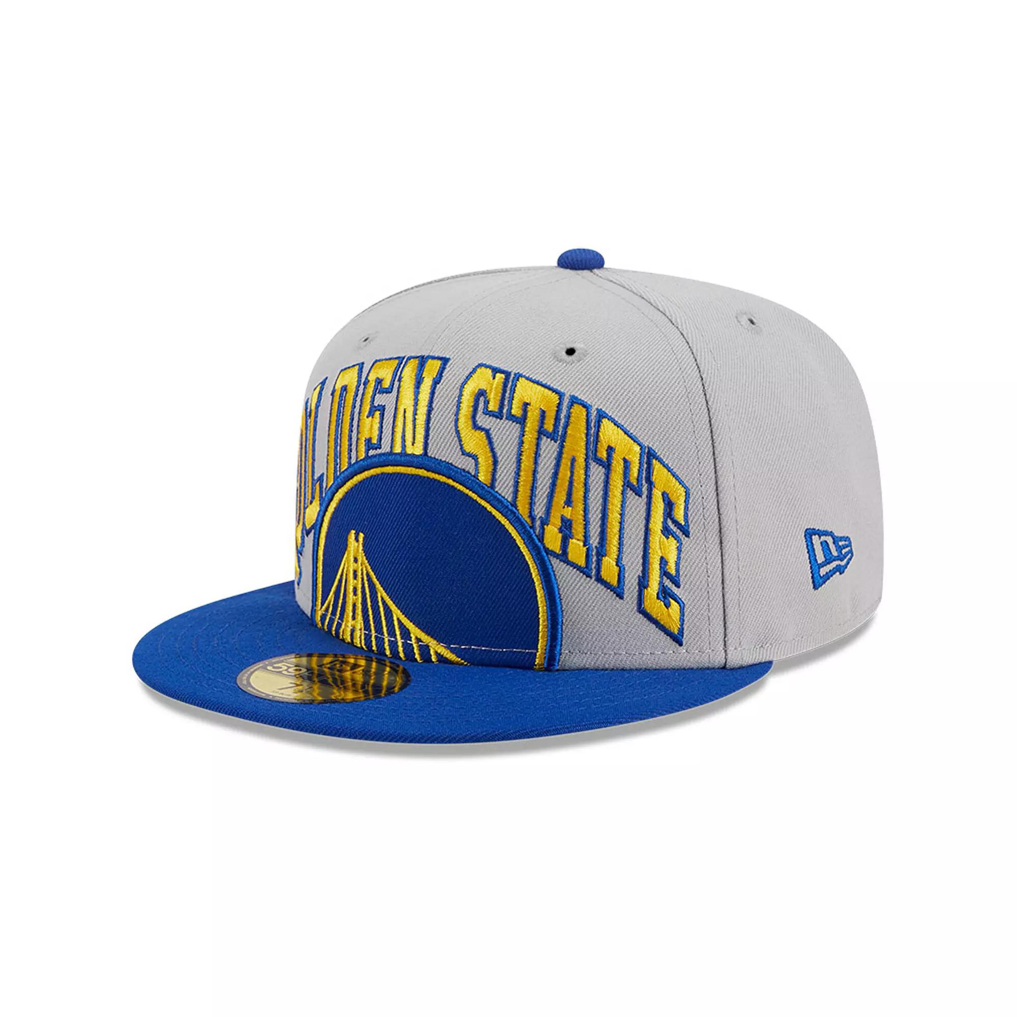 Men's New Era Gray/Royal Golden State Warriors Tip-Off Two-Tone 59FIFTY Fitted Hat, Size: 7 3/8, Grey Product Image