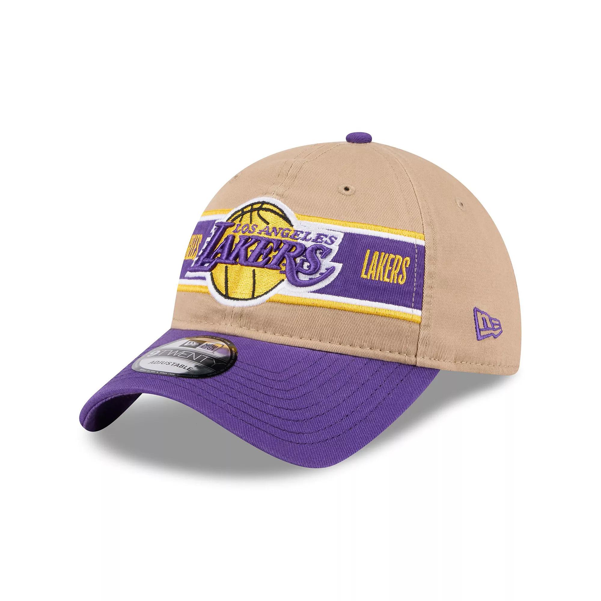 Men's New Era Tan/Purple Los Angeles Lakers 2024 NBA Draft 9TWENTY Adjustable Hat, Team Product Image