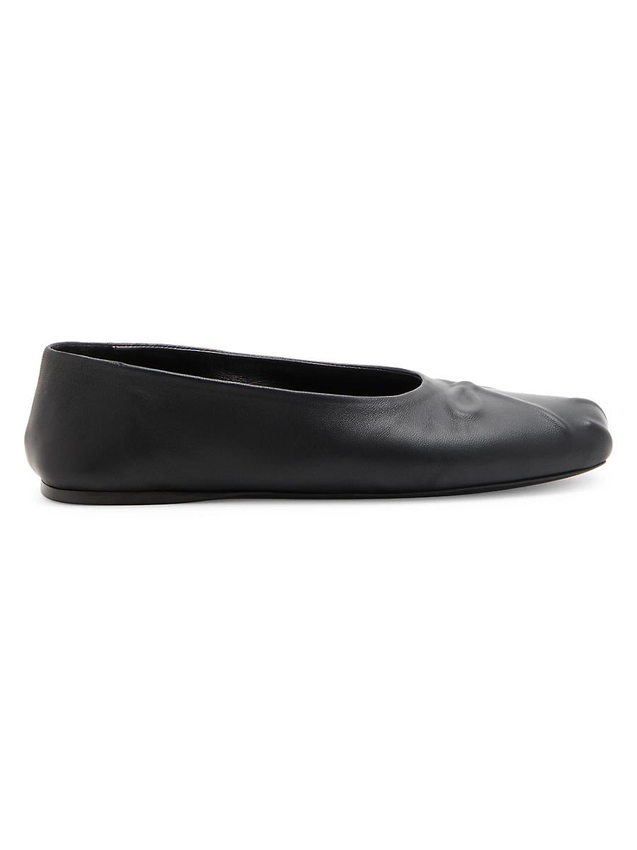 Womens Leather Ballet Flats Product Image