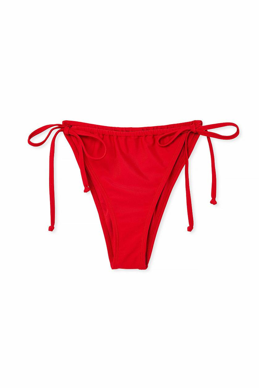 Drawstring Tie High Cut Bikini Panty Product Image