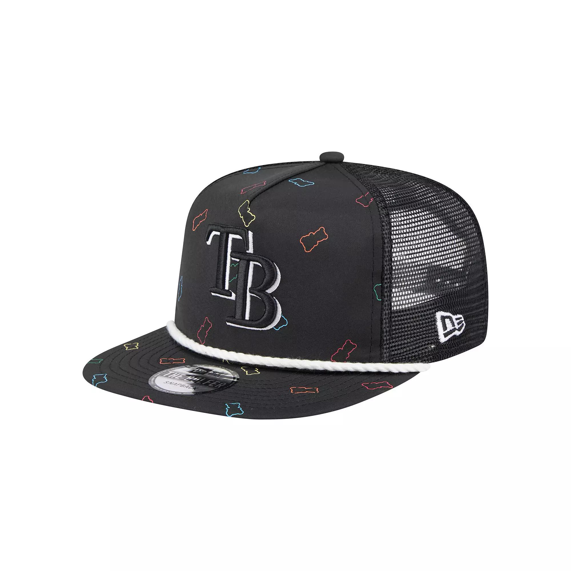 Men's New Era  Black Tampa Bay Rays Gummy Golfer Trucker Adjustable Hat Product Image