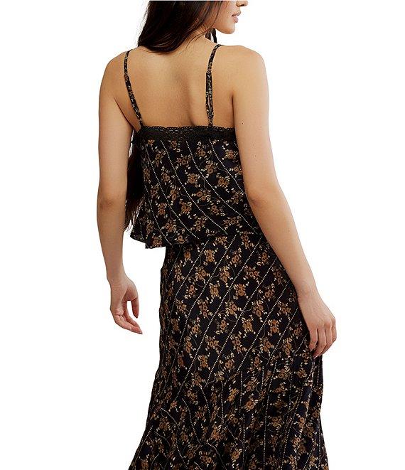 Free People Bali Margot Coordinating Floral Print Square Neck Sleeveless Top Product Image