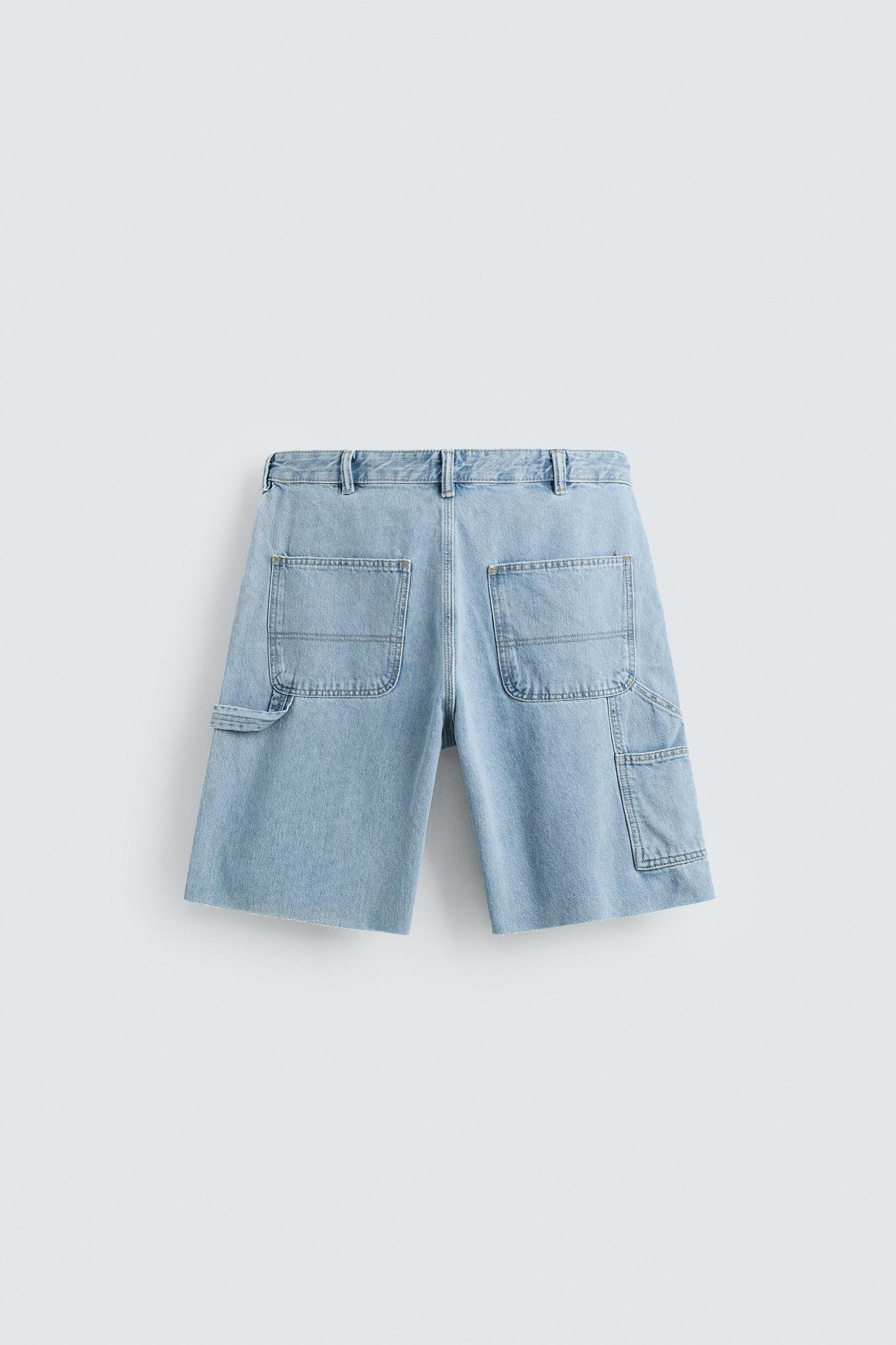 CARPENTER POCKET DENIM BERMUDA SHORTS Product Image