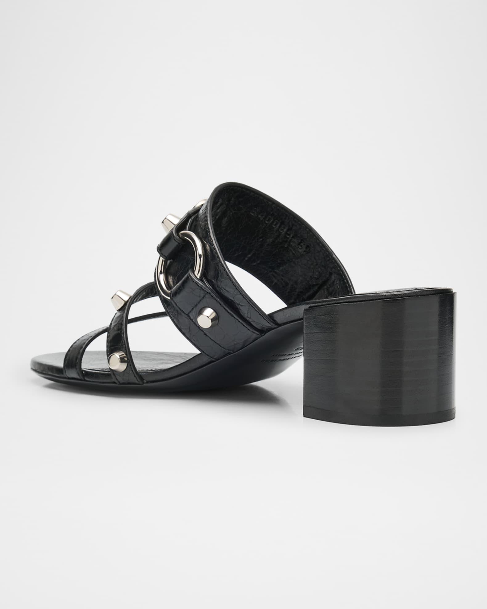 City Leather Block-Heel Sandals Product Image