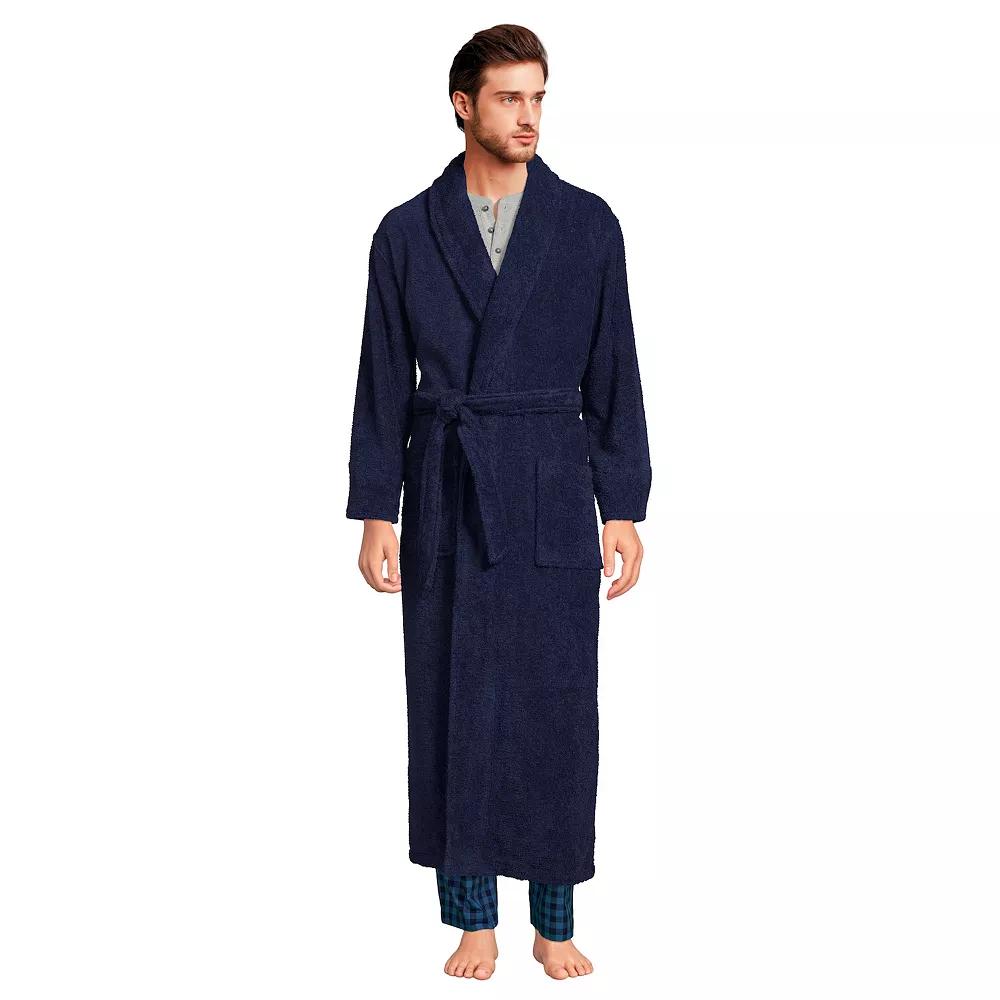 Men's Lands' End Full-Length Turkish Terry Robe,  Product Image