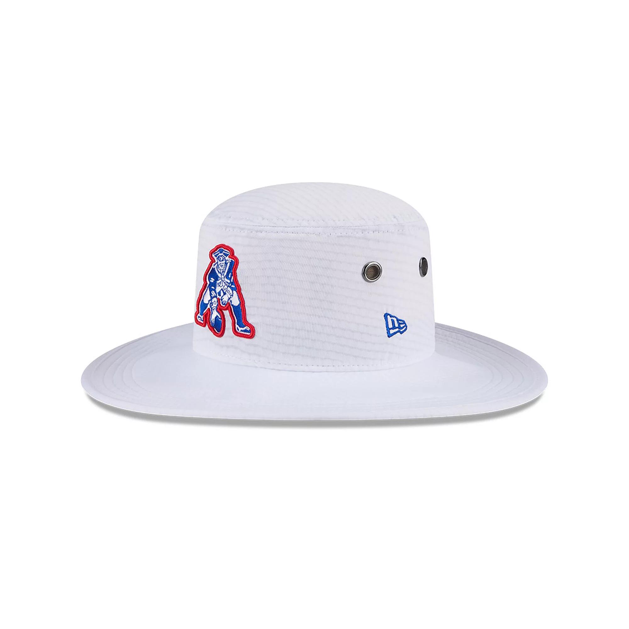 Men's New Era White New England Patriots 2024 NFL Training Camp Panama Bucket Hat Product Image