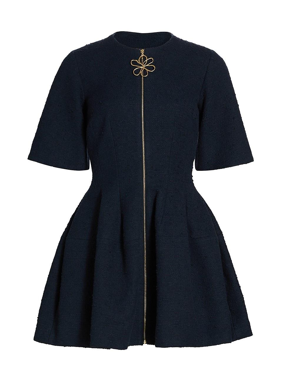 Womens Cotton-Blend Tweed Minidress Product Image