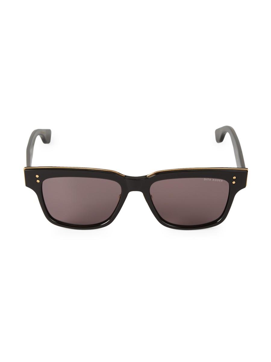 Mens 55MM Tortoiseshell Rectangular Sunglasses Product Image