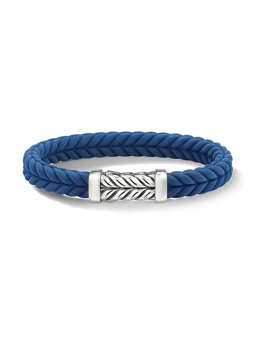 David Yurman Men's Chevron Black Rubber Link Bracelet at Nordstrom,  Product Image