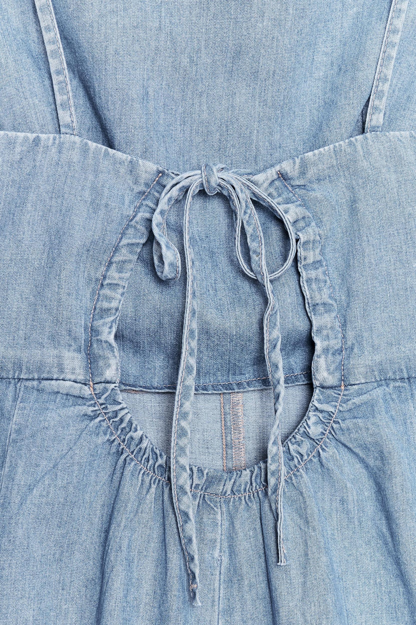 TRF DENIM SHORT JUMPSUIT Product Image