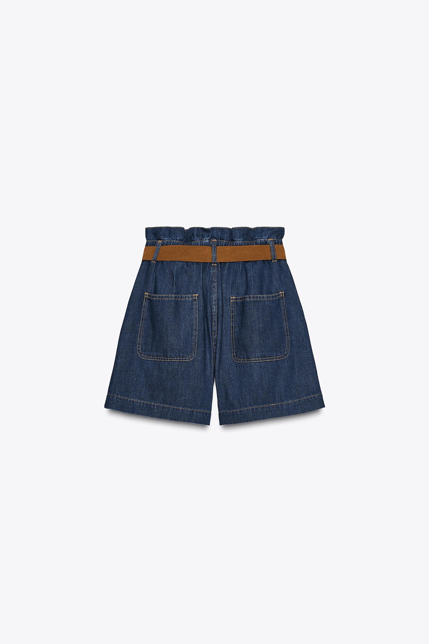 BELTED PAPER BAG SHORTS Product Image
