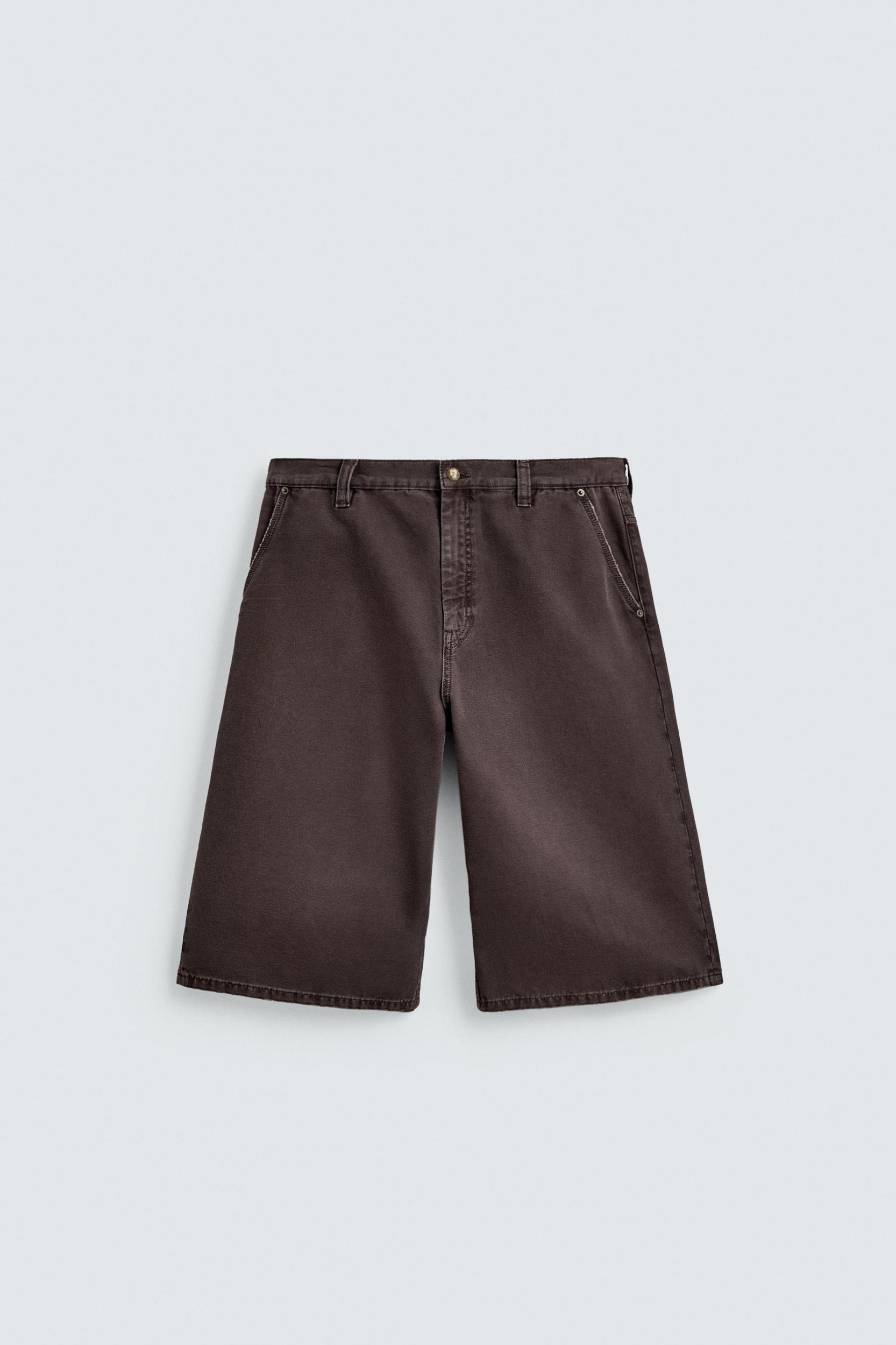 RELAXED FIT DENIM SHORTS Product Image