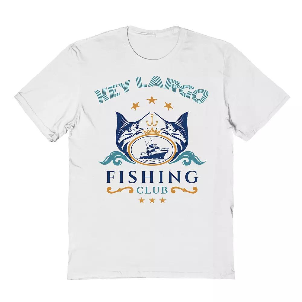 Men's Philcos Key Largo Fishing Club Graphic Tee, Size: Small, White Product Image