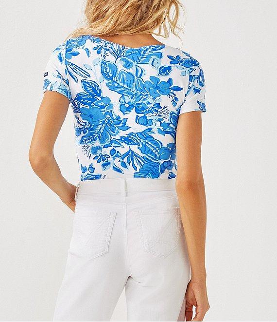 Lilly Pulitzer x Saint James Garde Cote Azure Soleil Round Neck Short Sleeve Knit Top Product Image