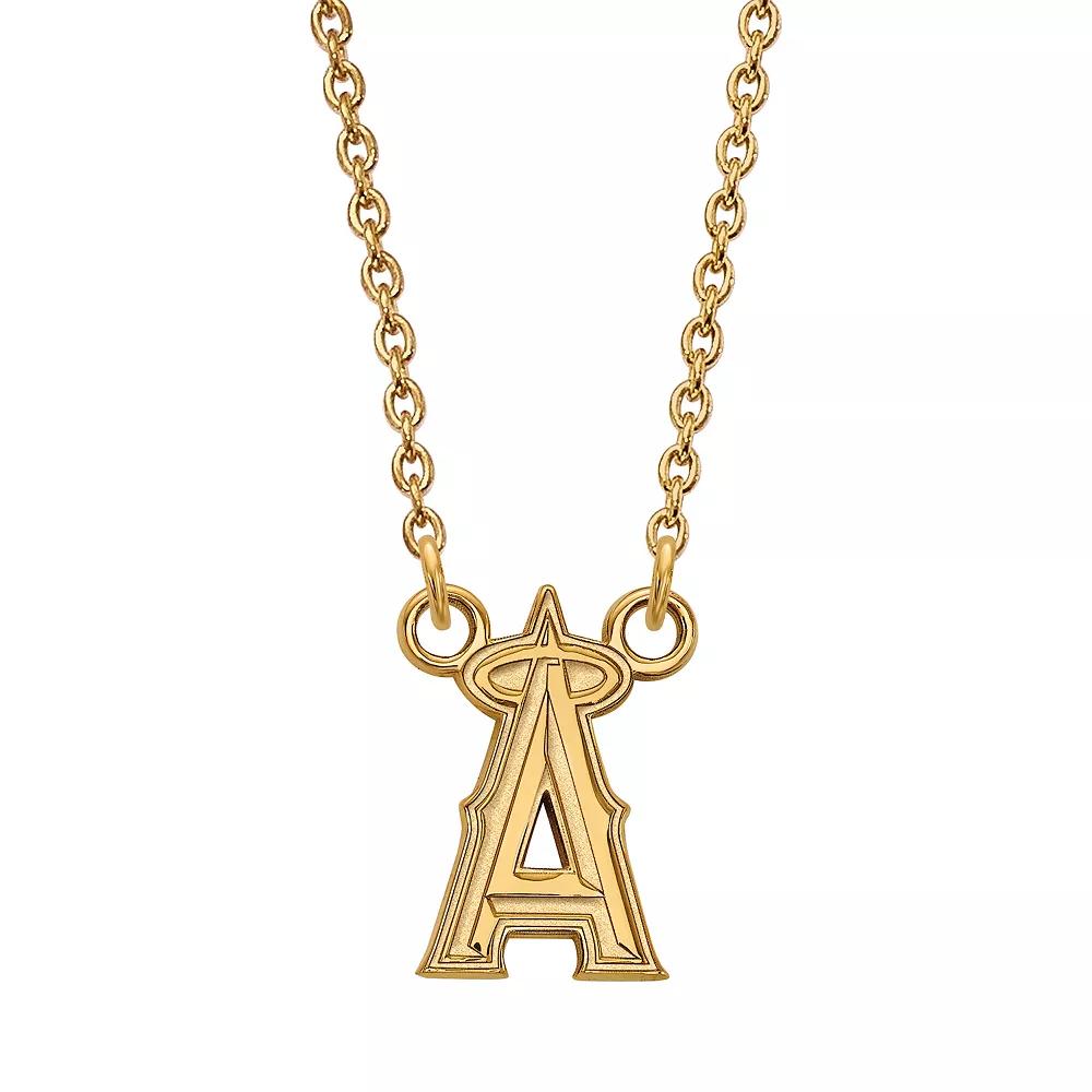 LogoArt Sterling Silver Los Angeles Angels of Anaheim Small Pendant Necklace, Women's, Size: 12MM, Gold Tone Product Image