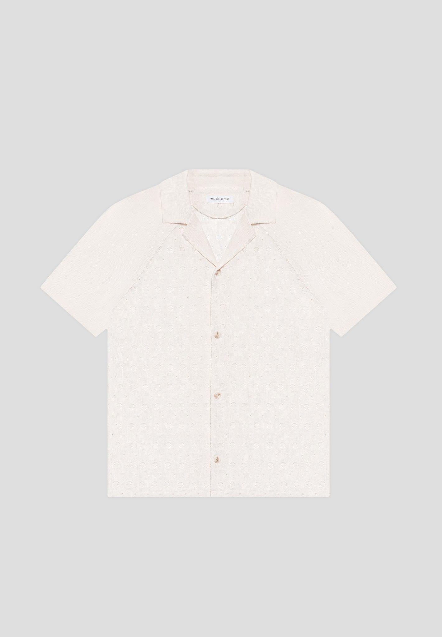 Textured Raglan Shirt - Cream Male Product Image