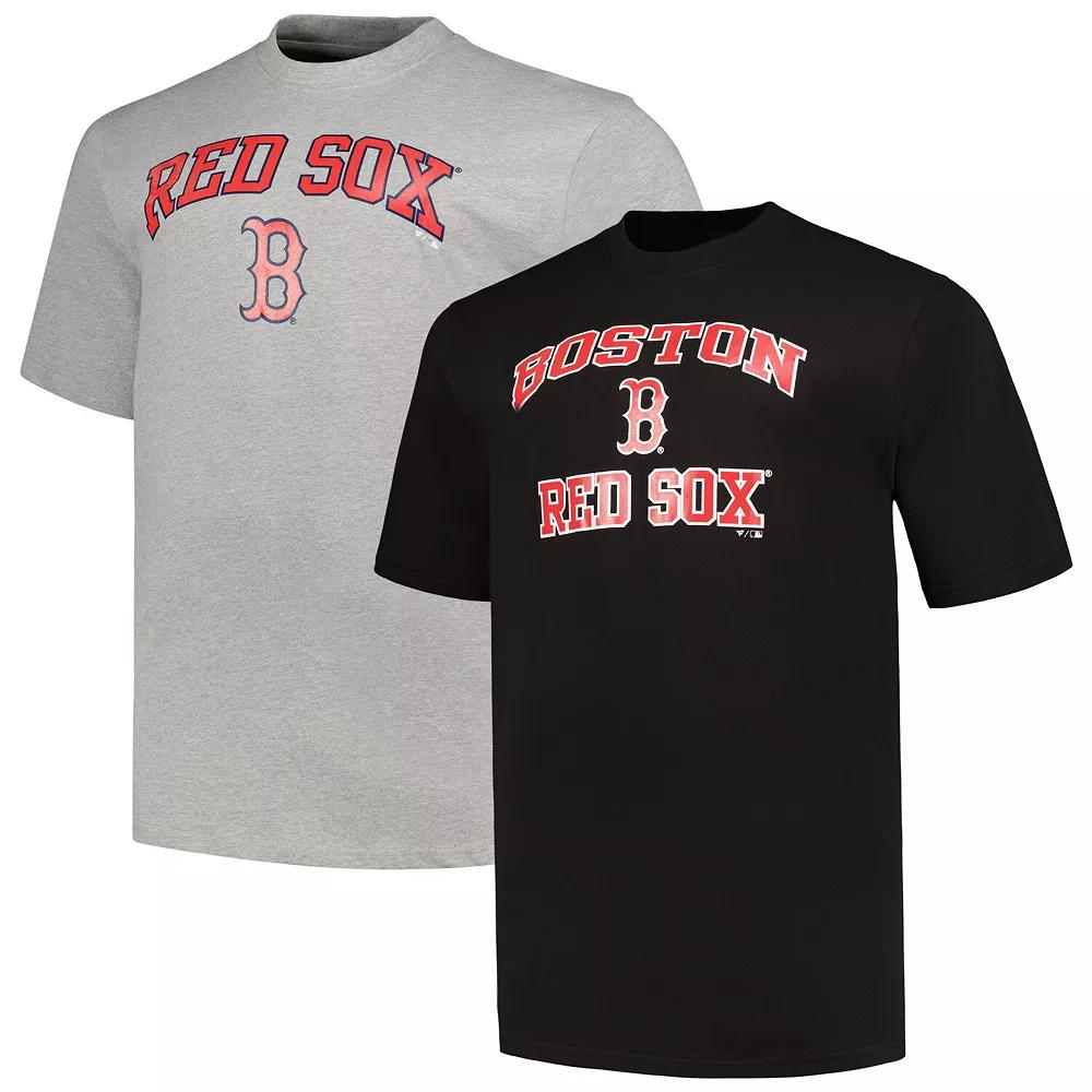 Men's Profile Black/Heather Gray Boston Red Sox Big & Tall T-Shirt Combo Pack,  Product Image