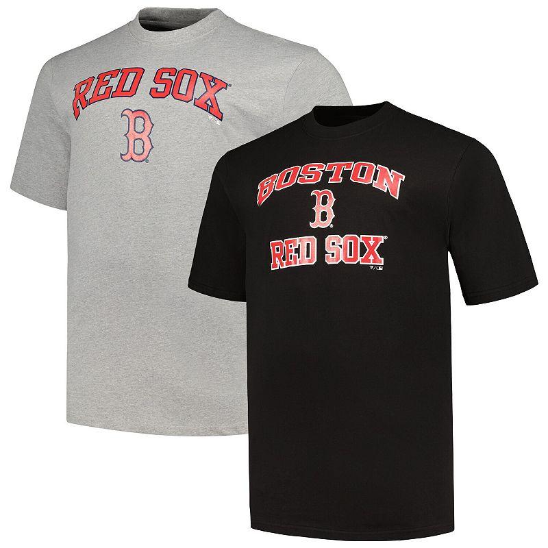 Men's Profile Black/Heather Gray Boston Red Sox Big & Tall T-Shirt Combo Pack,  Product Image