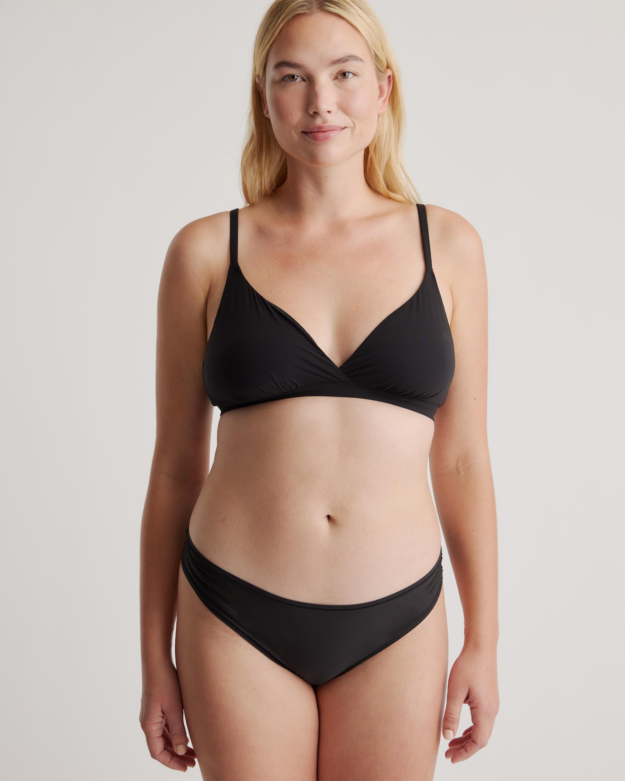 Quince | Women's Second Skin Crossover Bralette Nylon/Spandex Product Image