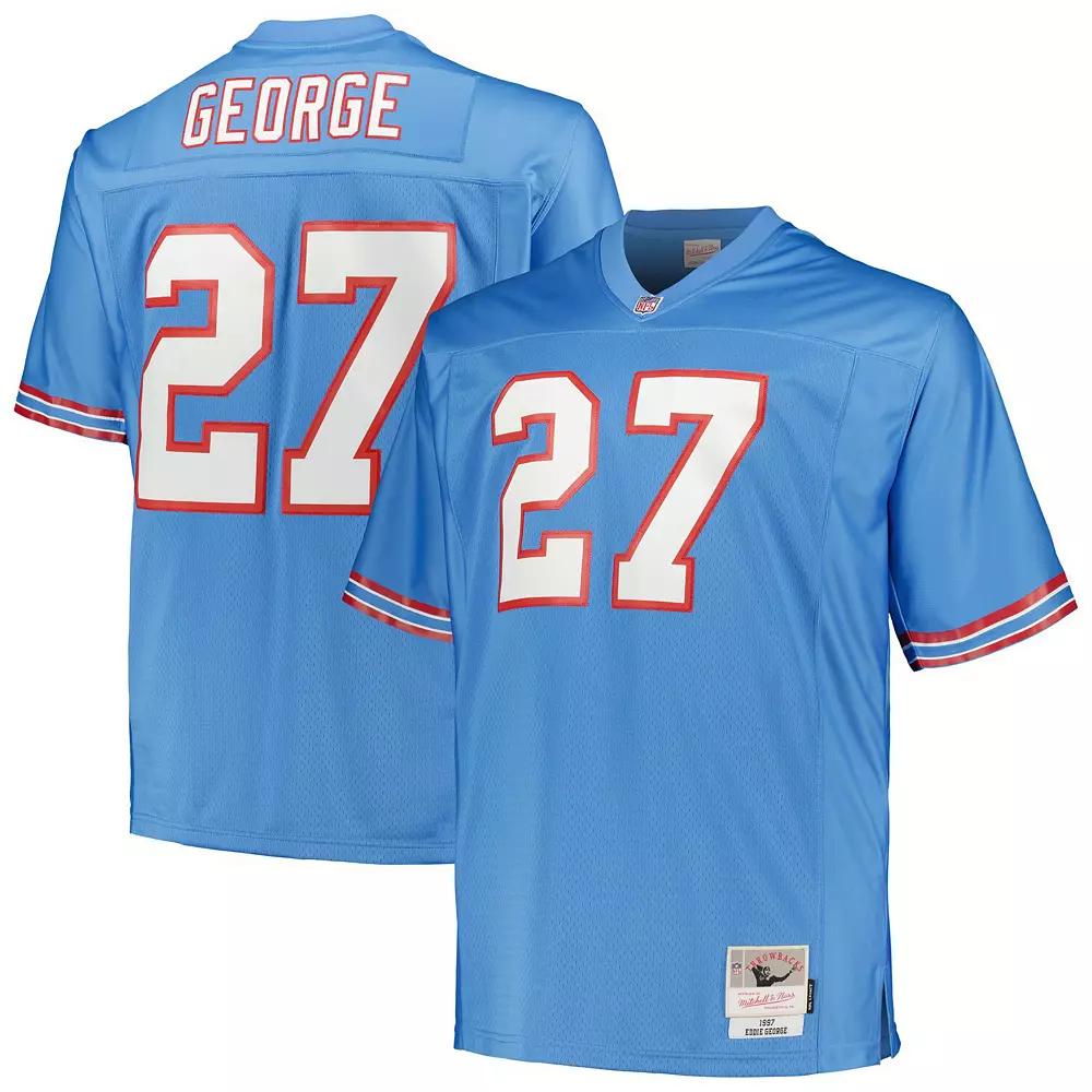 Men's Mitchell & Ness Eddie George Light Blue Houston Oilers Big & Tall 1997 Legacy Retired Player Jersey, Size: 4XB, Nfl Light Product Image
