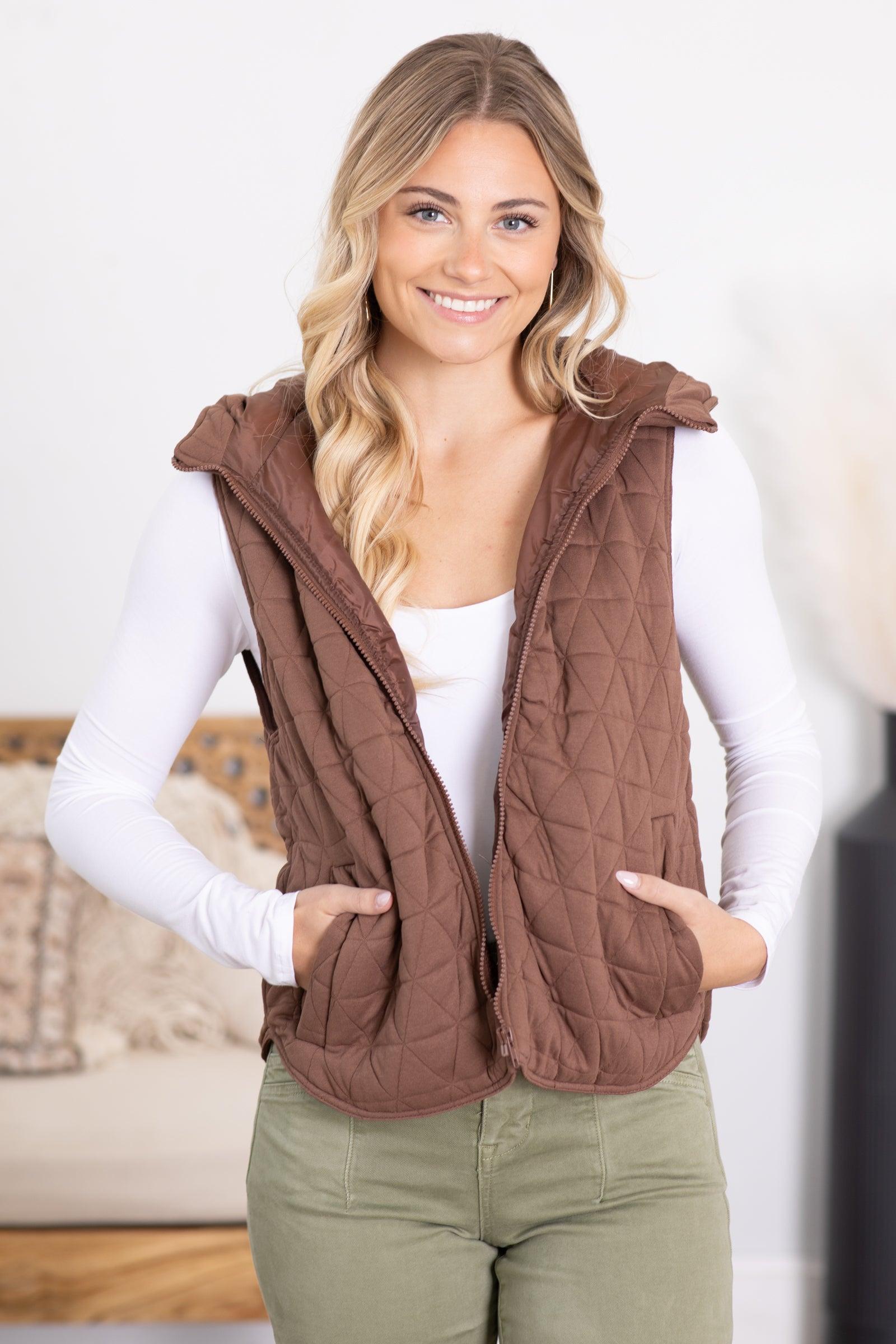 Quilted Vest With Hood Product Image