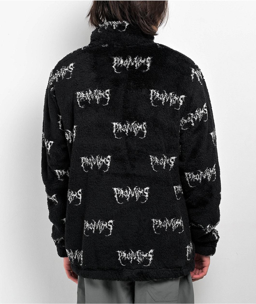 Broken Promises Graveyard Black Sherpa Jacket Product Image
