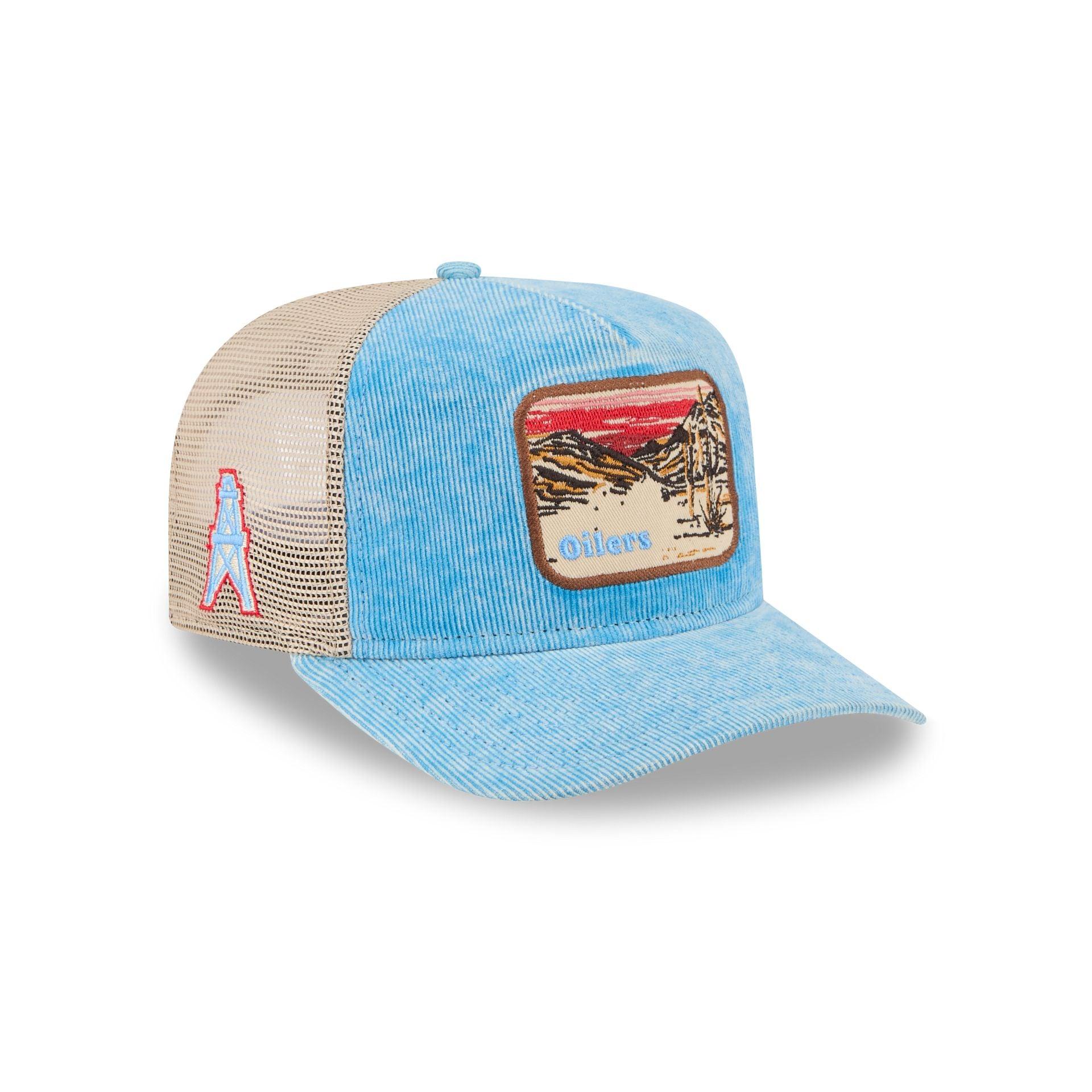 Oilers Vintage Landscape 9FIFTY A-Frame Trucker Hat Male Product Image