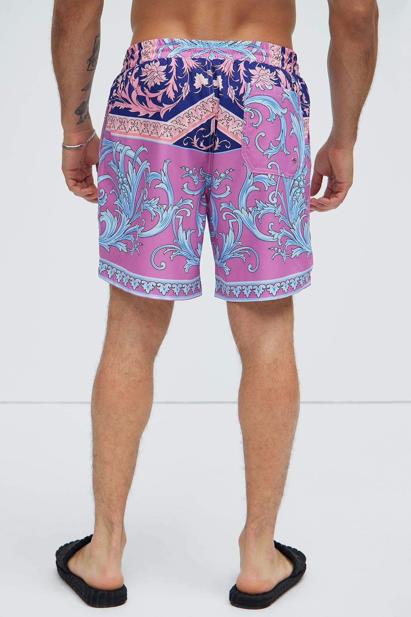 Segura Baroque Swim Classic Trunk - Pink/combo Product Image