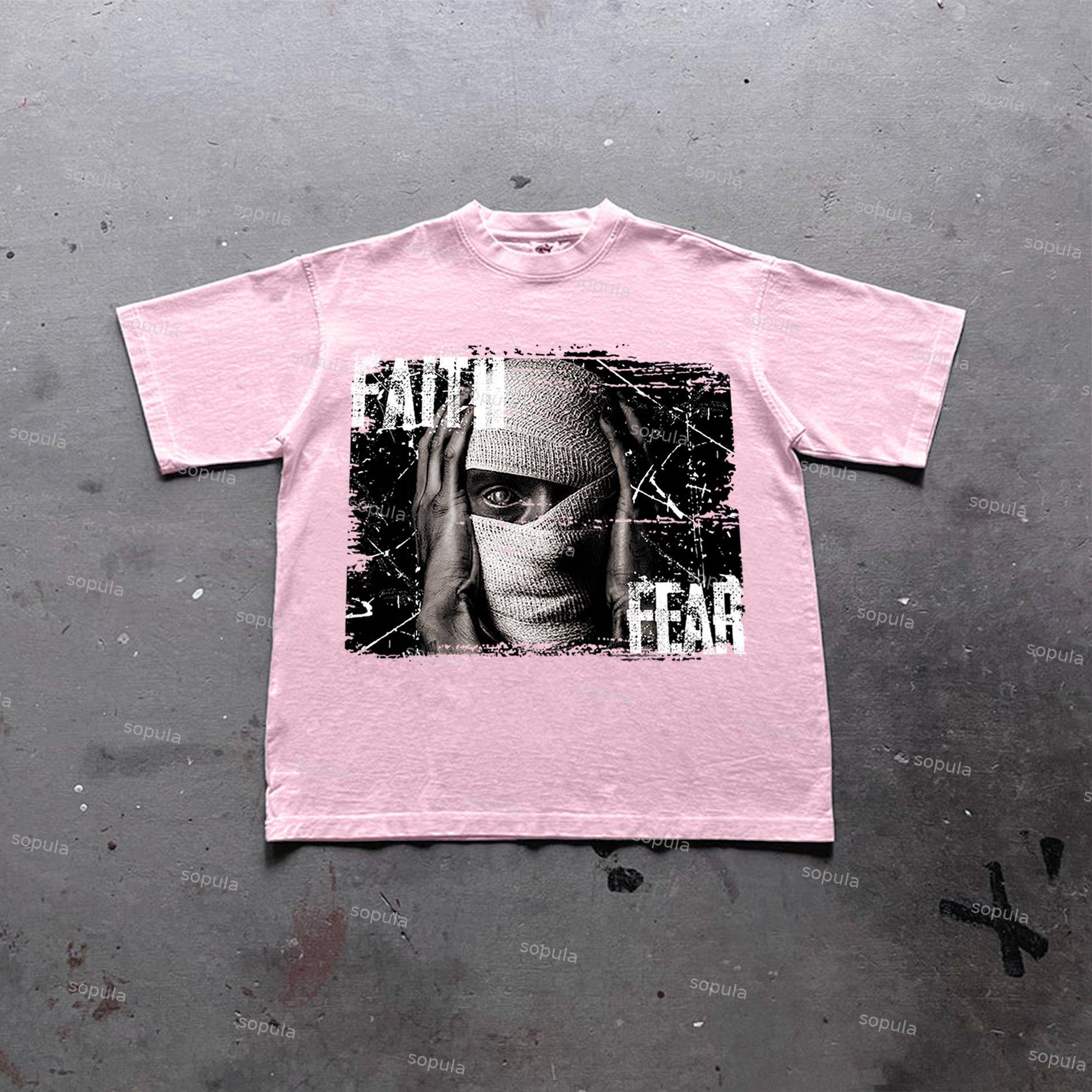 Sopula Mummy Graphic Faith And Fear Print Cotton T-Shirt Product Image