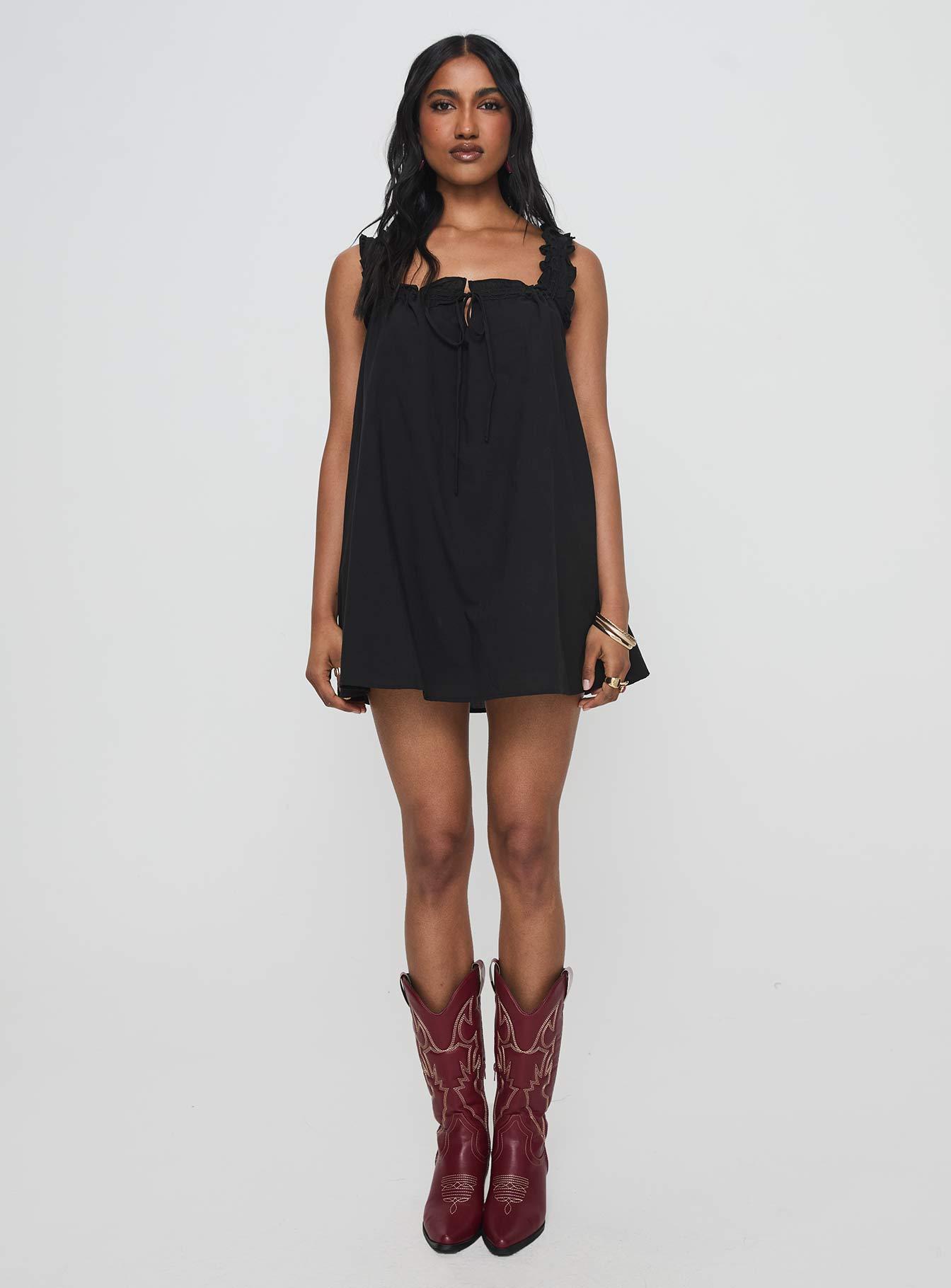 Swing Mini Dress Black Petite Product Image
